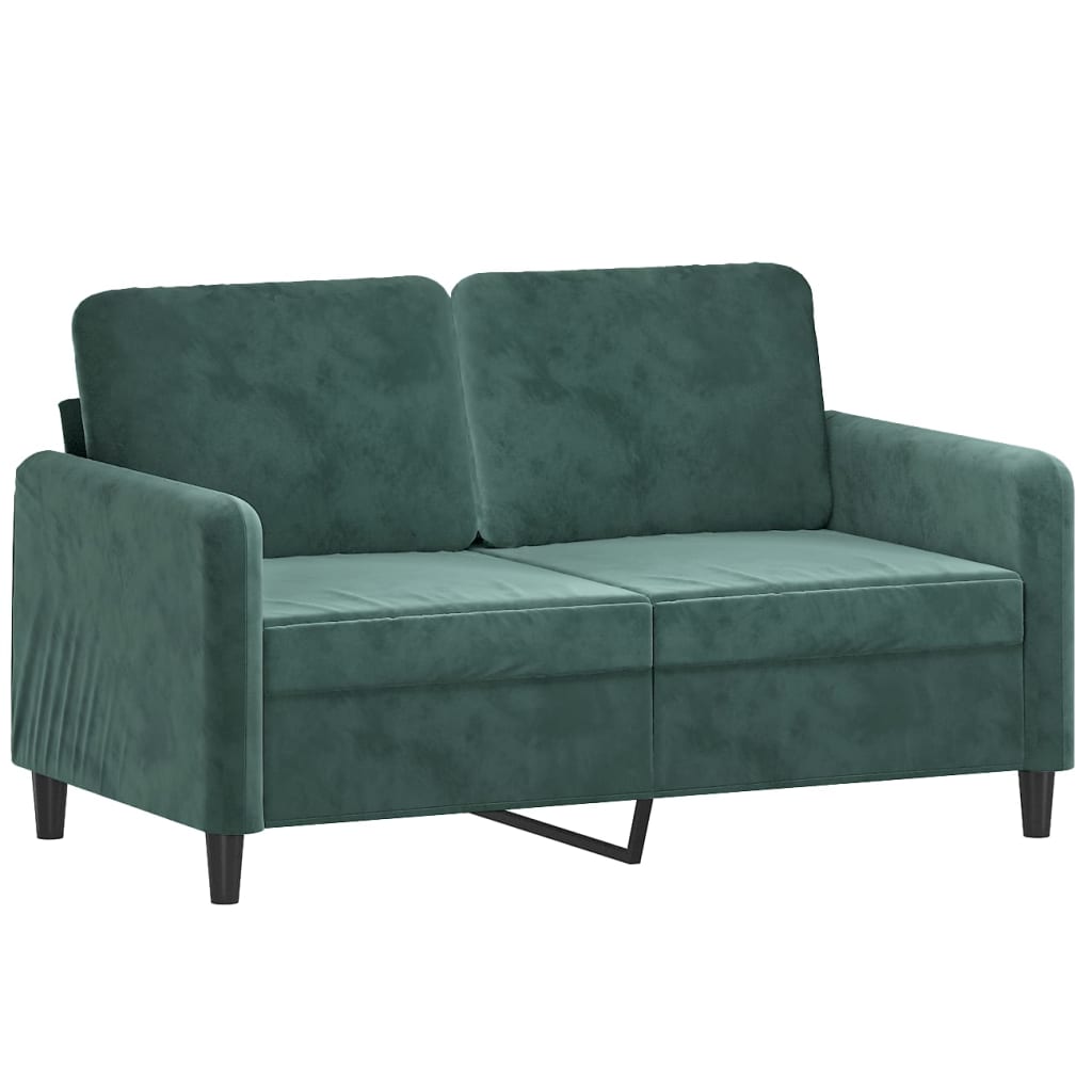 Canapé 2 places velours vert foncé 120 cm