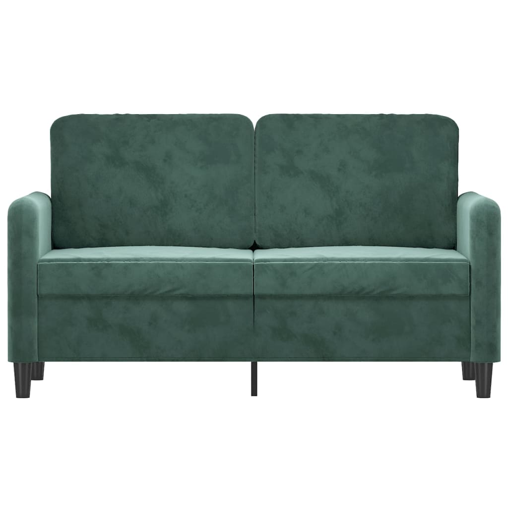 Canapé 2 places velours vert foncé 120 cm