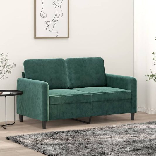 Canapé 2 places velours vert foncé 120 cm
