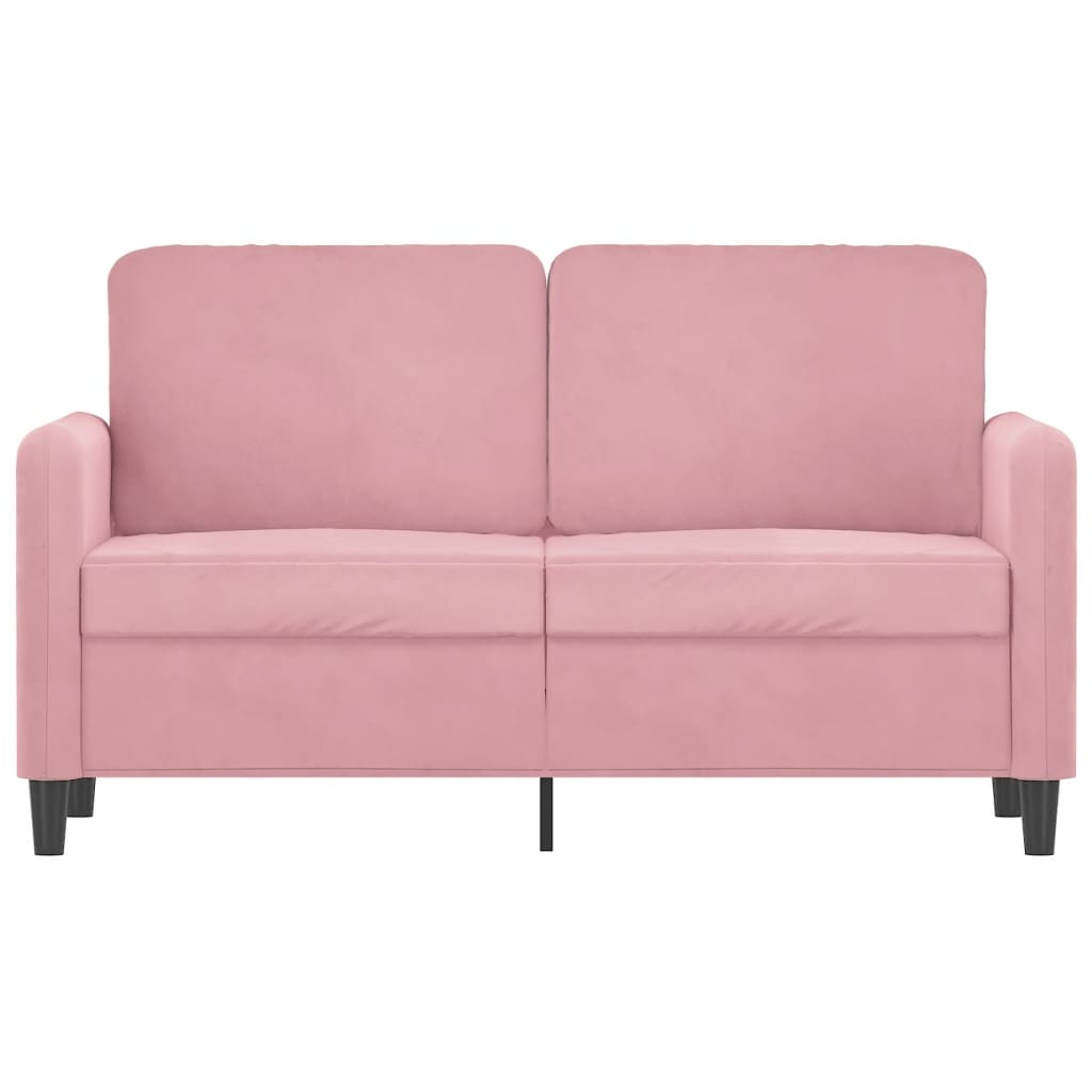 Canapé 2 places rose 120 cm velours