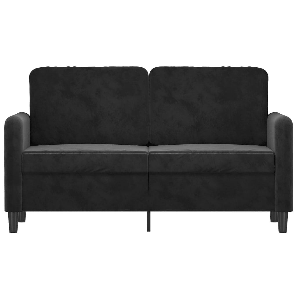 2-Sitzer-Sofa Schwarz 120 cm Samt