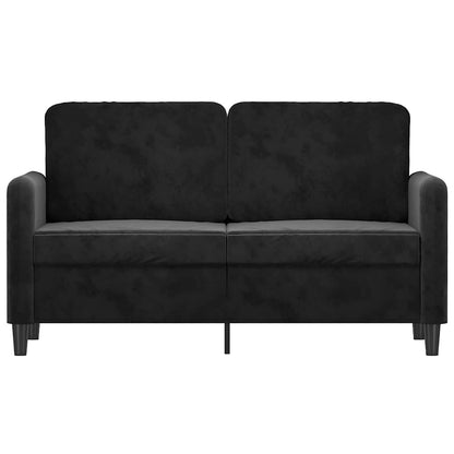 2-Sitzer-Sofa Schwarz 120 cm Samt