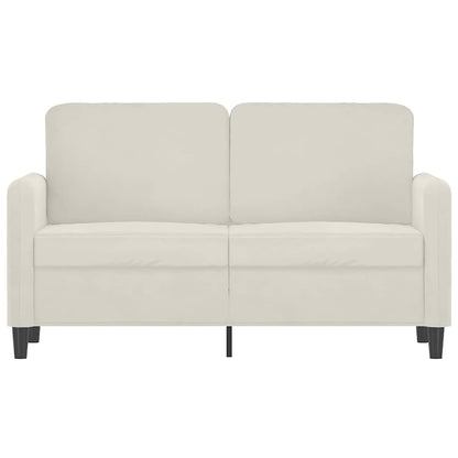 2-Sitzer-Sofa Creme 120 cm Samt
