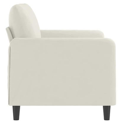 2-Sitzer-Sofa Creme 120 cm Samt