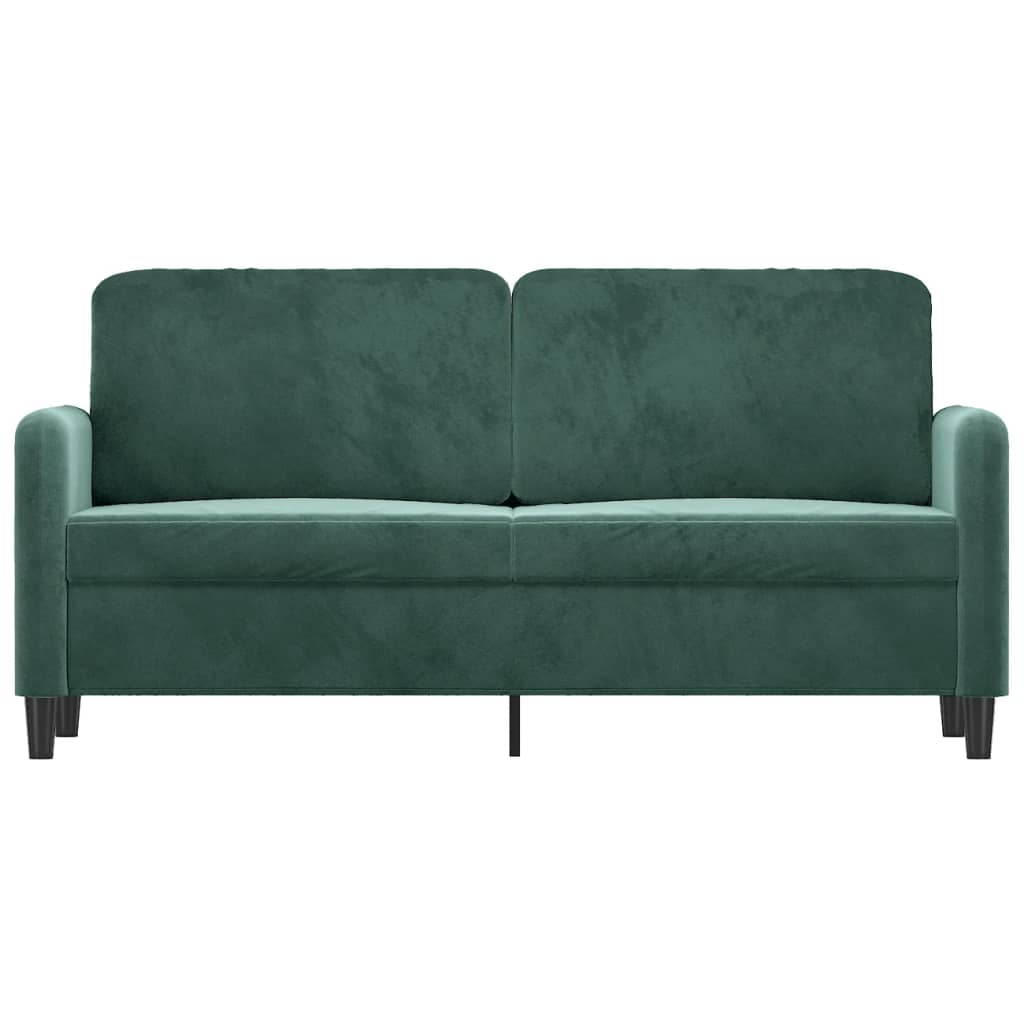 2-Sitzer-Sofa Dunkelgrün 140 cm Samt