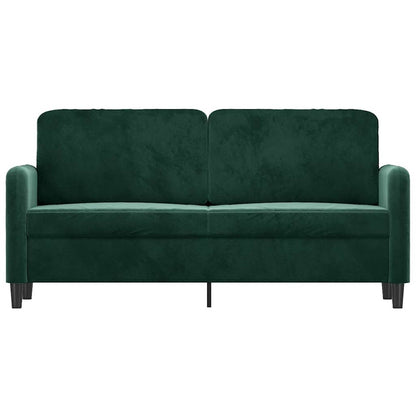 2-Sitzer-Sofa Dunkelgrün 140 cm Samt