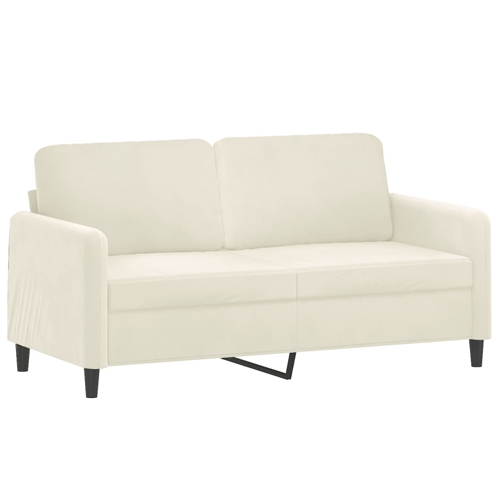 2-Sitzer-Sofa Creme 140 cm Samt