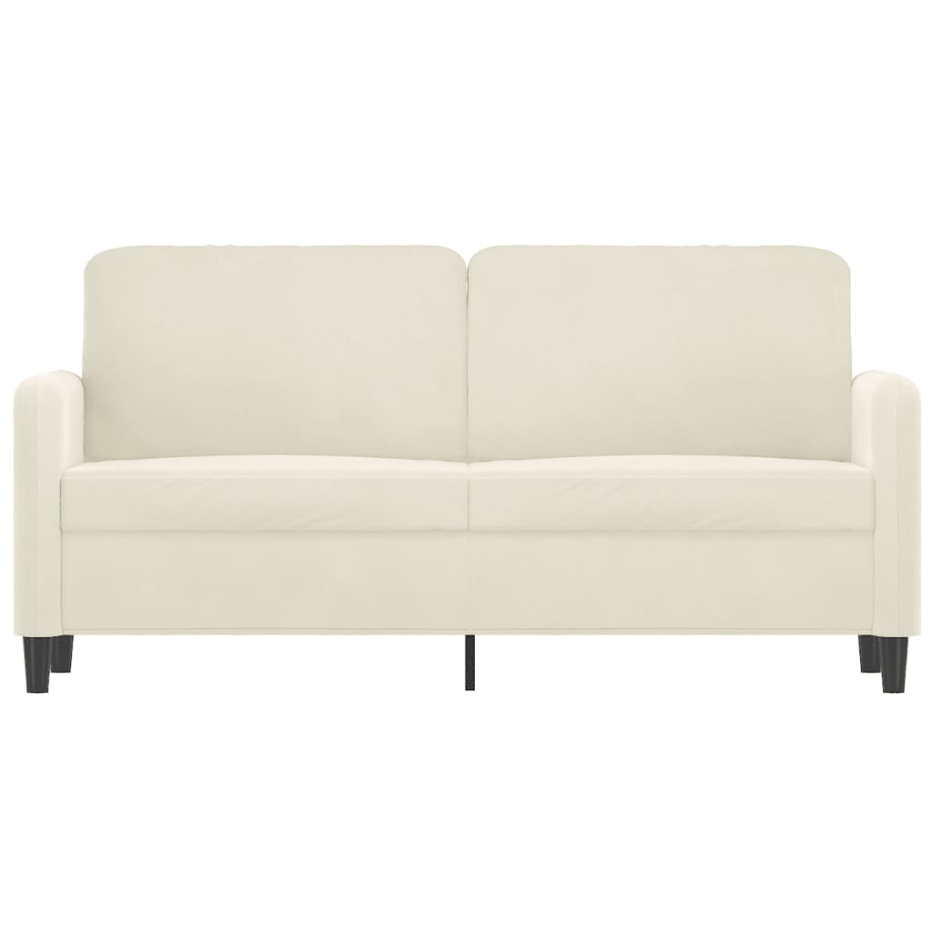 2-Sitzer-Sofa Creme 140 cm Samt