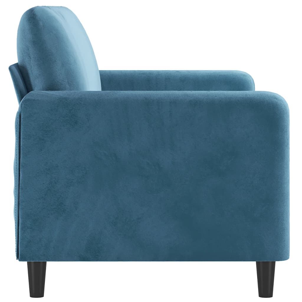 2-Sitzer-Sofa Blau 140 cm Samt