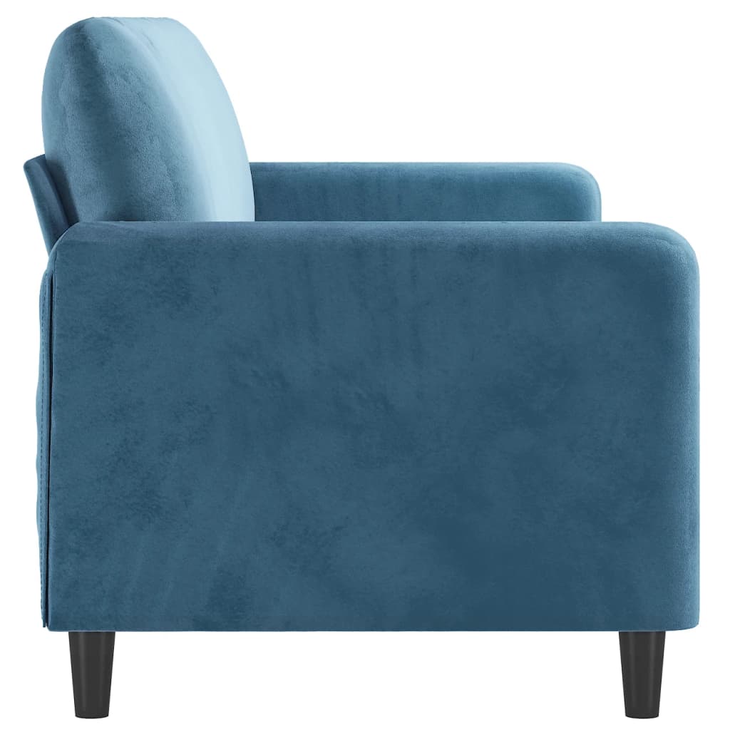 3-Sitzer-Sofa Blau 180 cm Samt