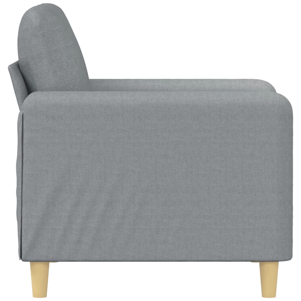 Fauteuil gris clair 60 cm tissu