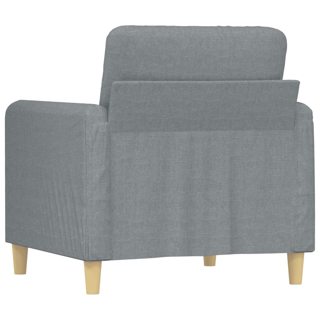 Fauteuil gris clair 60 cm tissu