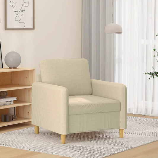 Fauteuil crème 60 cm tissu