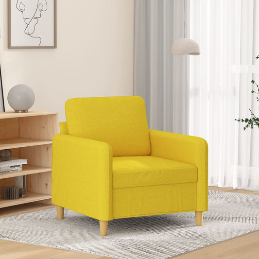 Fauteuil jaune clair 60 cm tissu