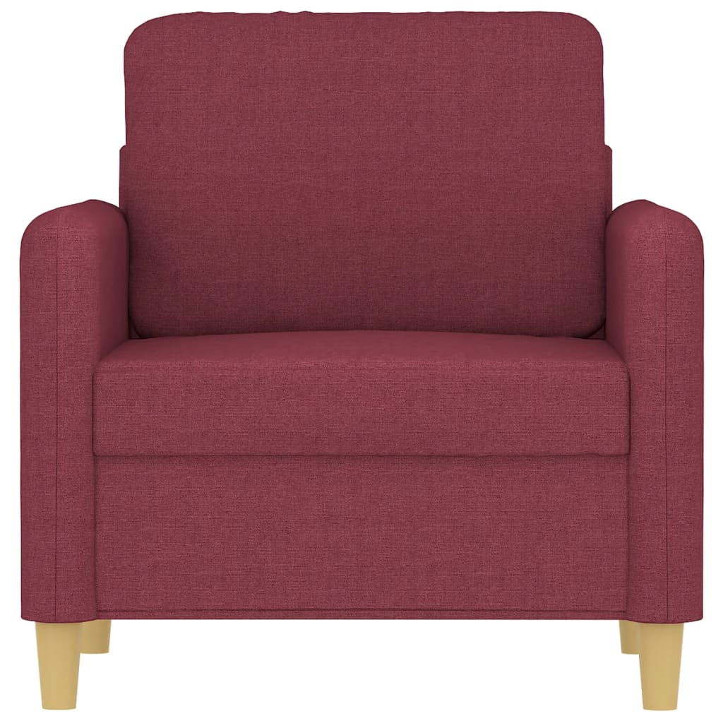 Fauteuil rouge vin 60 cm tissu