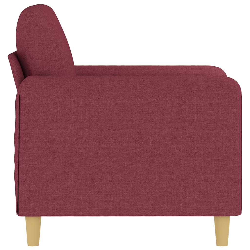 Fauteuil rouge vin 60 cm tissu