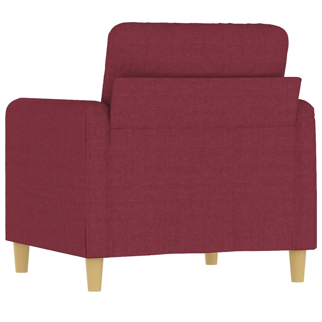 Fauteuil rouge vin 60 cm tissu