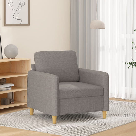 Fauteuil taupe 60 cm tissu