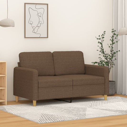 Canapé 2 places tissu marron 120 cm