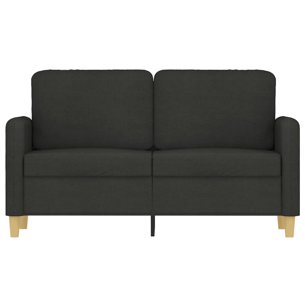 Canapé 2 places tissu noir 120 cm