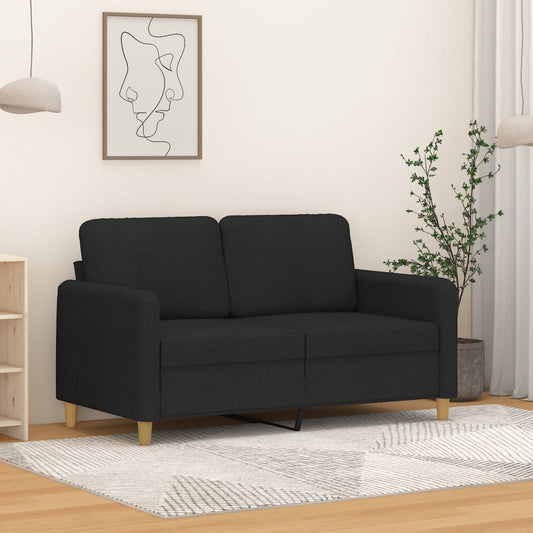 Canapé 2 places tissu noir 120 cm