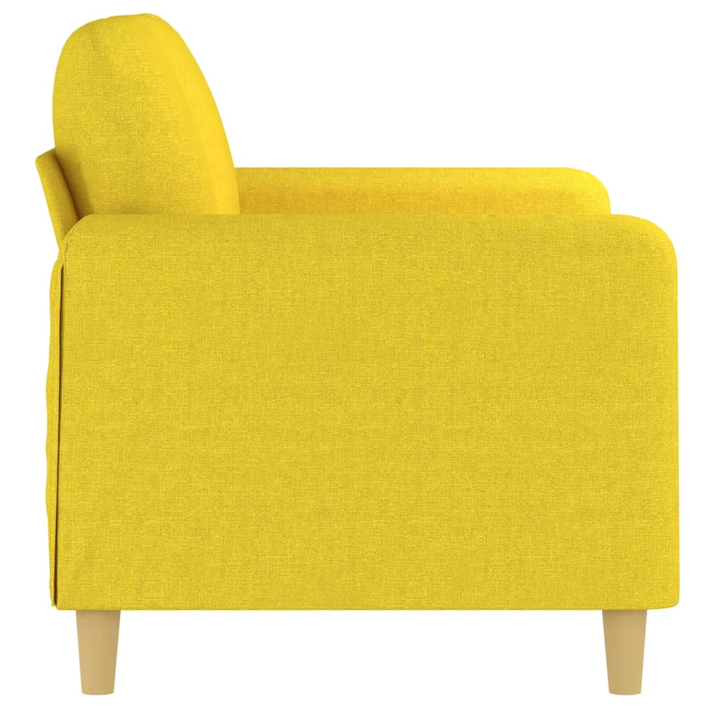 Canapé 2 places tissu jaune clair 120 cm