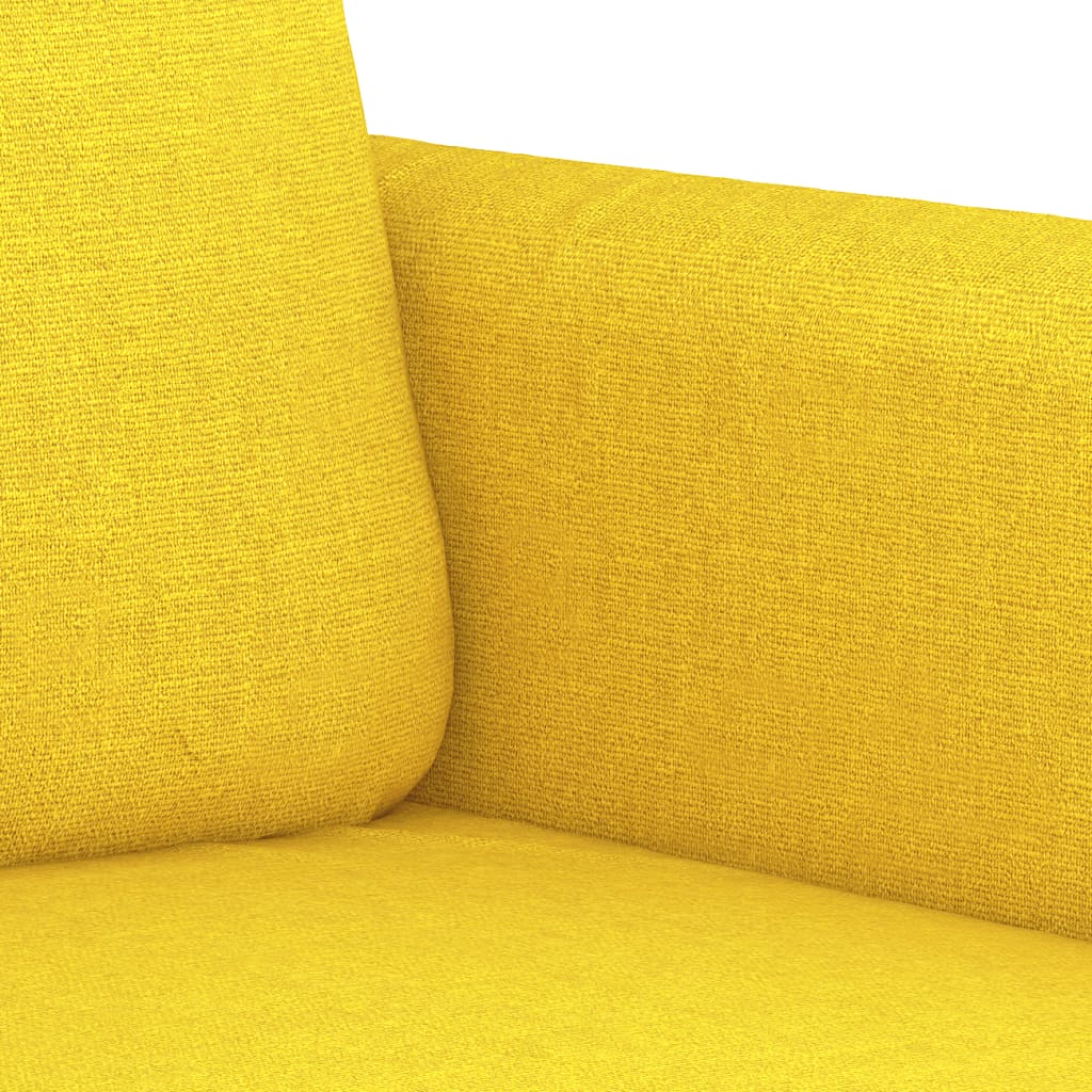 Canapé 2 places tissu jaune clair 120 cm
