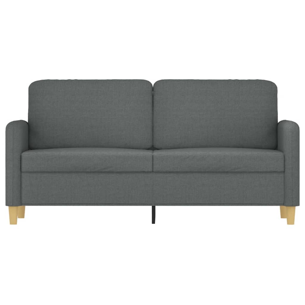 Canapé 2 places tissu gris foncé 140 cm