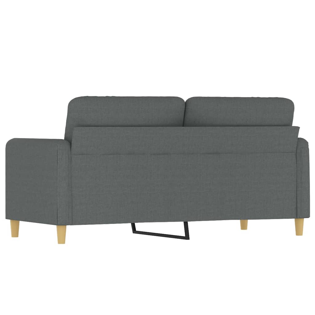 Canapé 2 places tissu gris foncé 140 cm