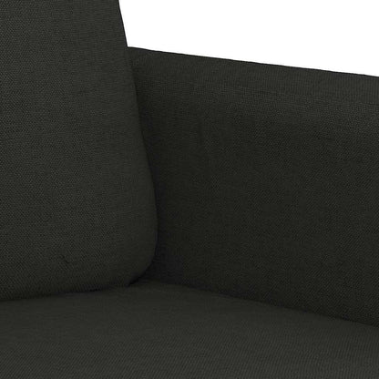 2-Sitzer-Sofa Schwarz 140 cm Stoff