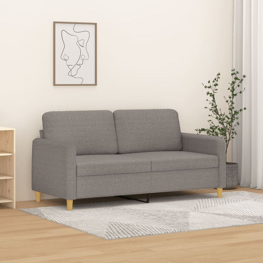 Canapé 2 places tissu taupe 140 cm