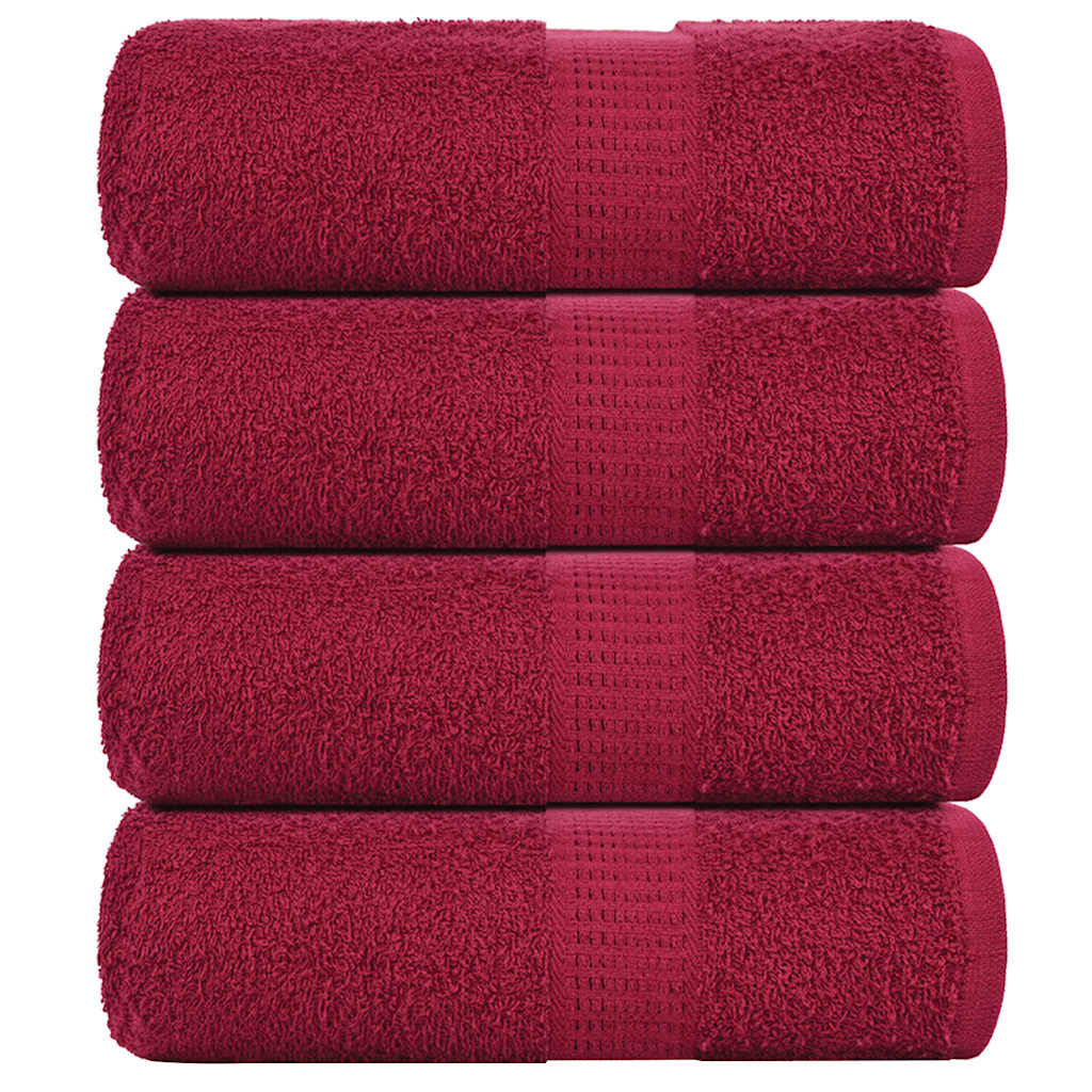 Gästetücher FROGN 4 Stk. Bordeaux 30x50 cm 360 g/m²