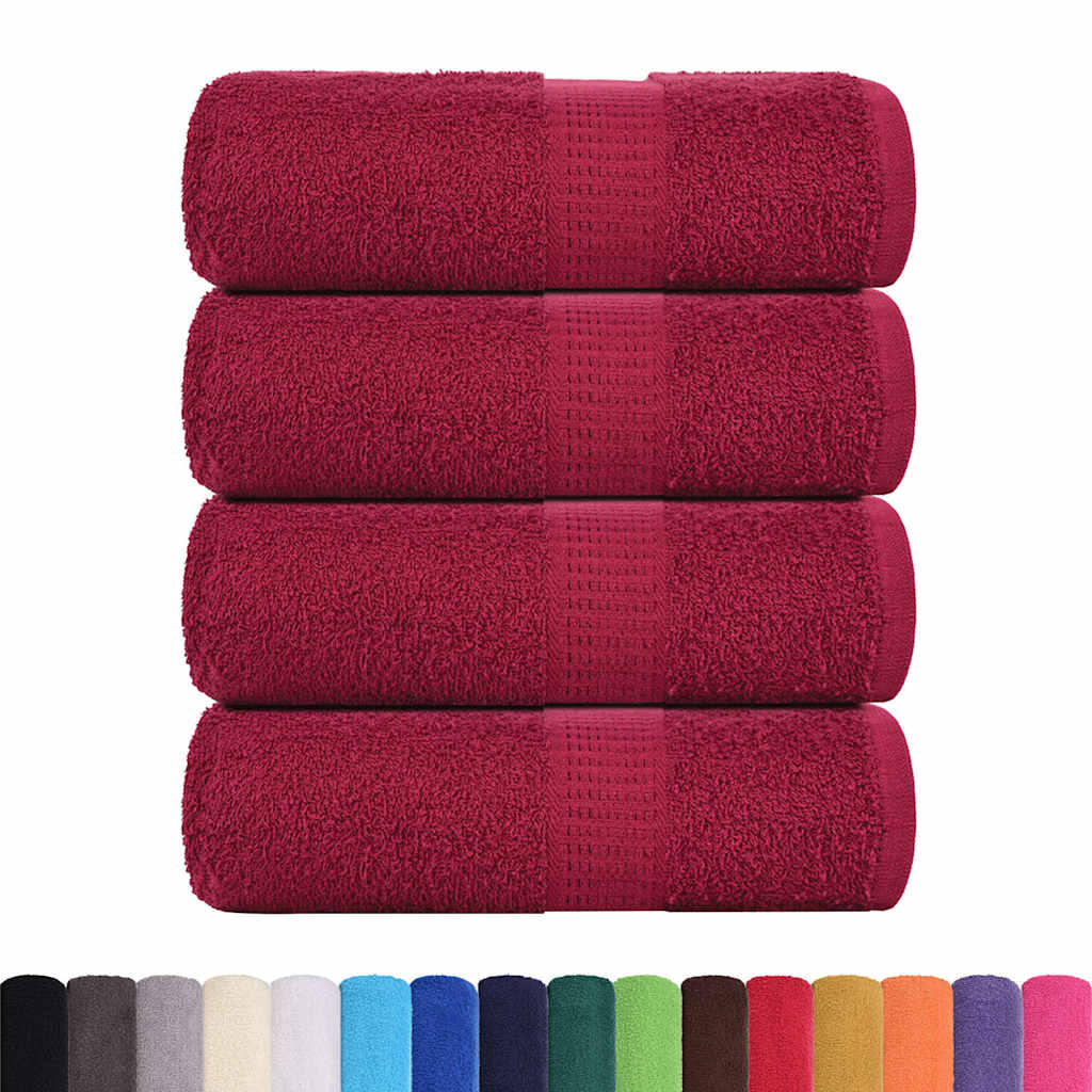 Gästetücher FROGN 4 Stk. Bordeaux 30x50 cm 360 g/m²