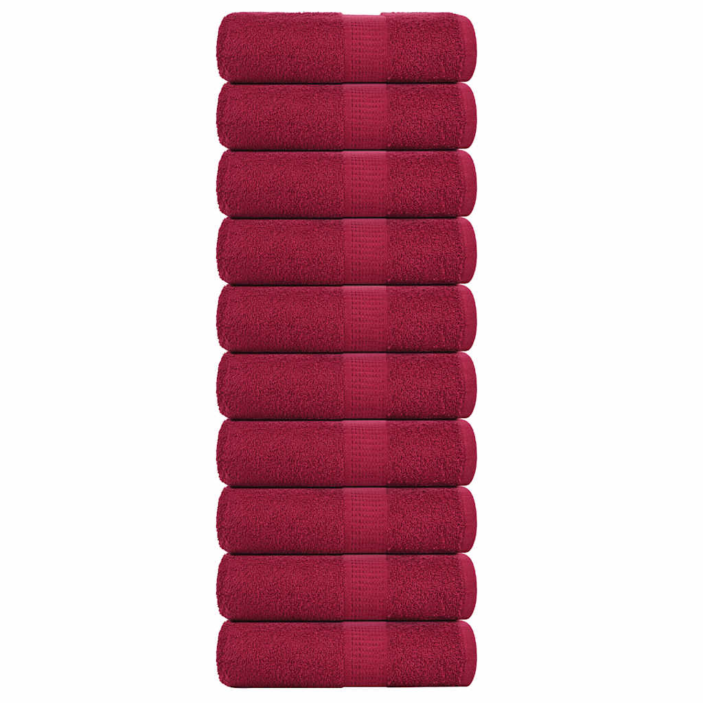 Gästetücher FROGN 10 Stk. Bordeaux 30x50 cm 360 g/m²