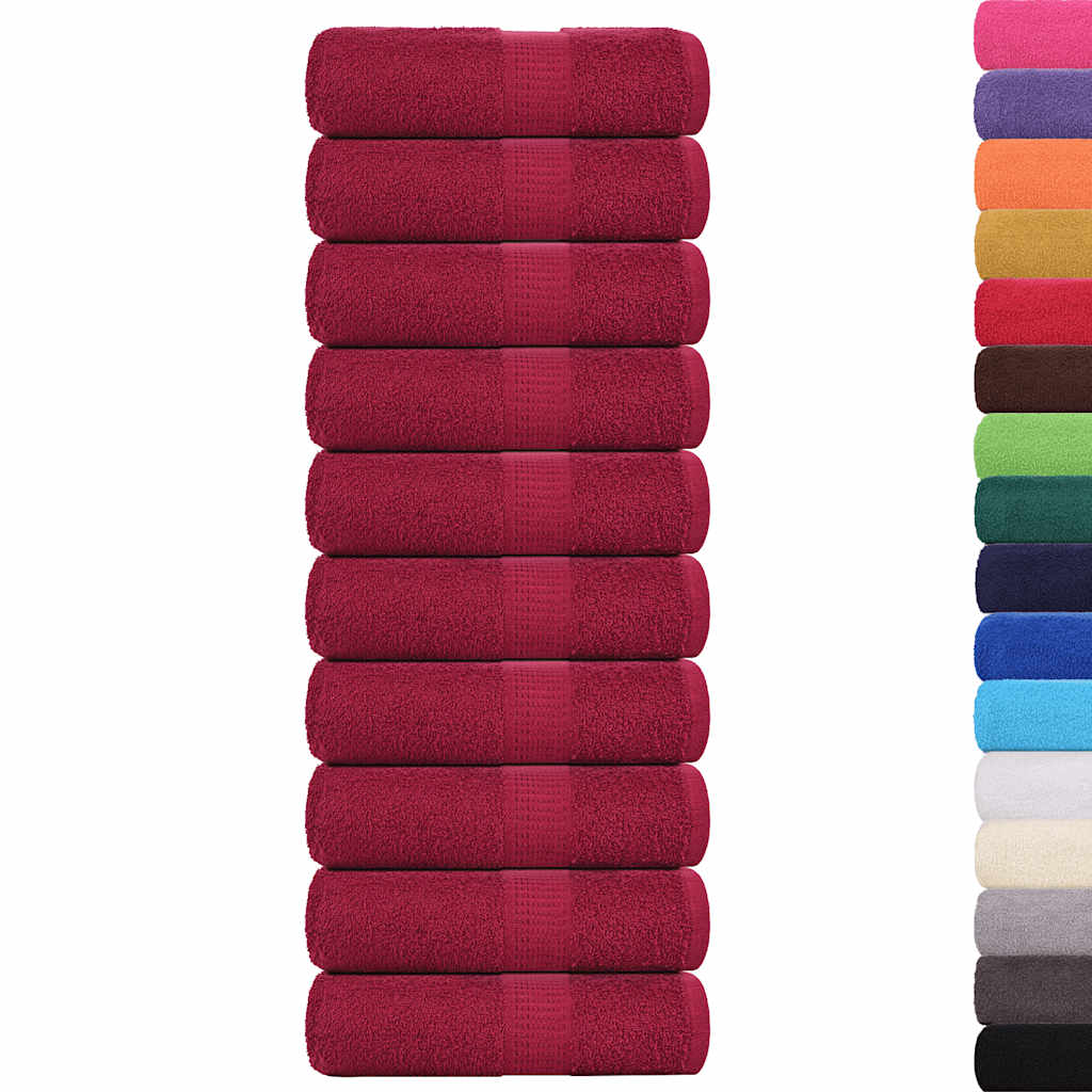 Gästetücher FROGN 10 Stk. Bordeaux 30x50 cm 360 g/m²