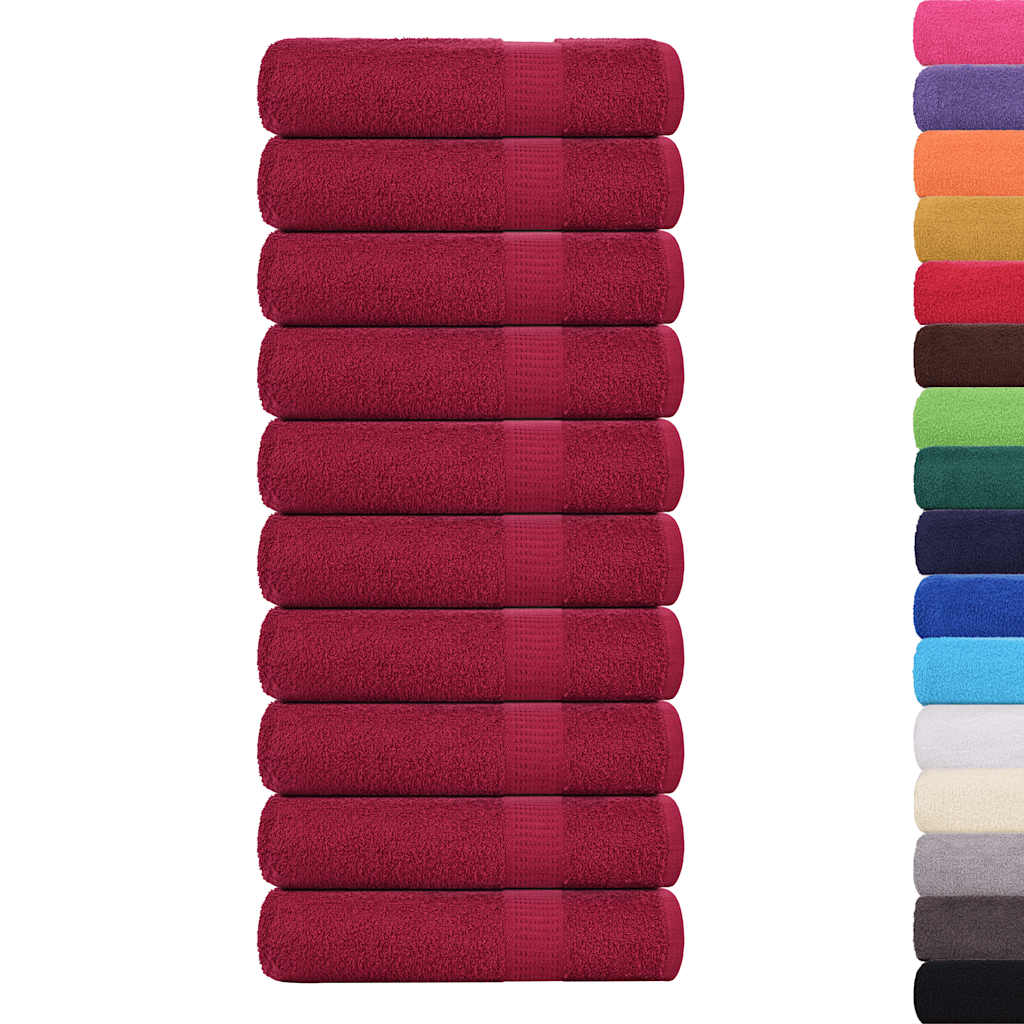 Badetücher FROGN 10 Stk. Bordeaux 100x150 cm 360 g/m²