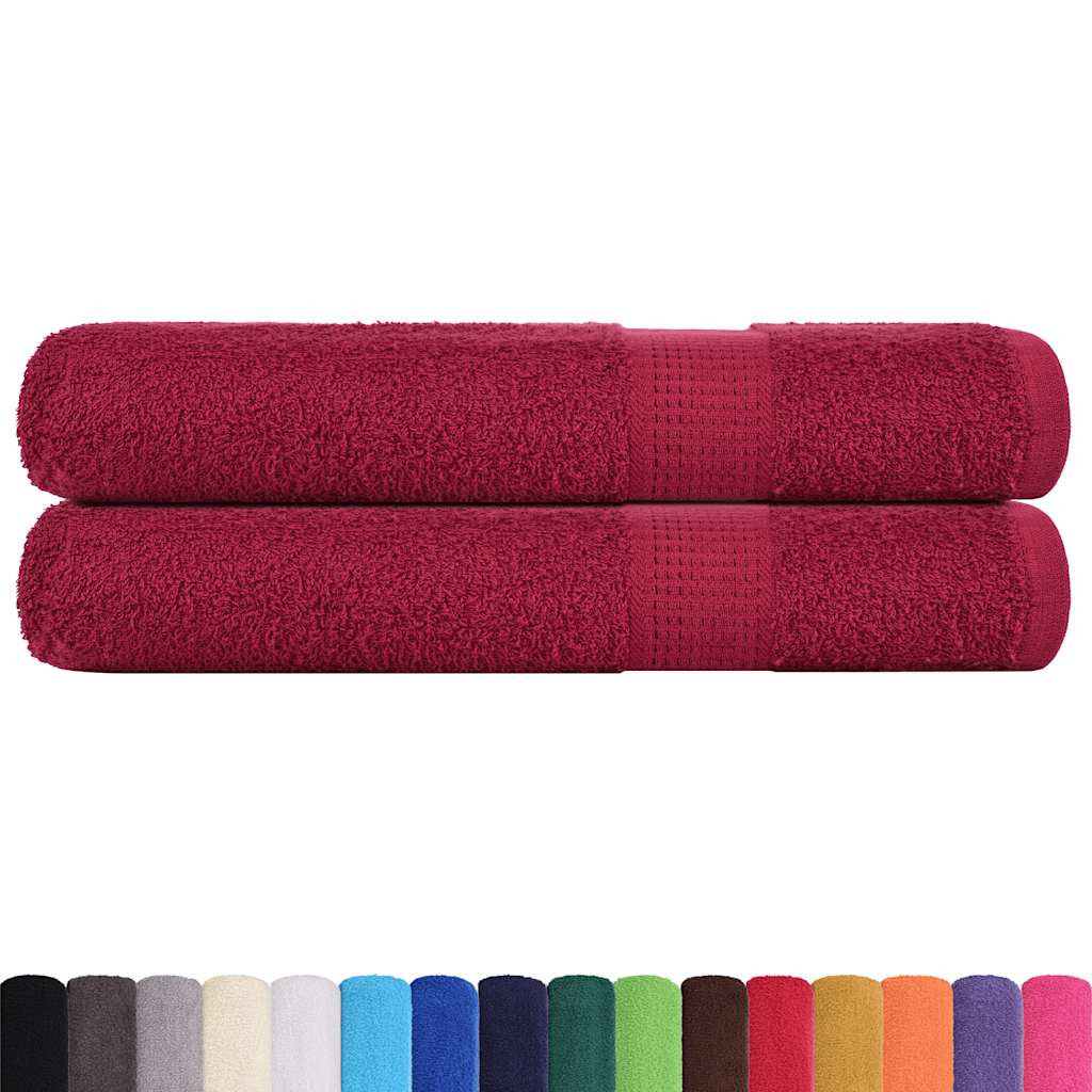 Saunatücher FROGN 2 Stk. Bordeaux 80x200 cm 360 g/m²
