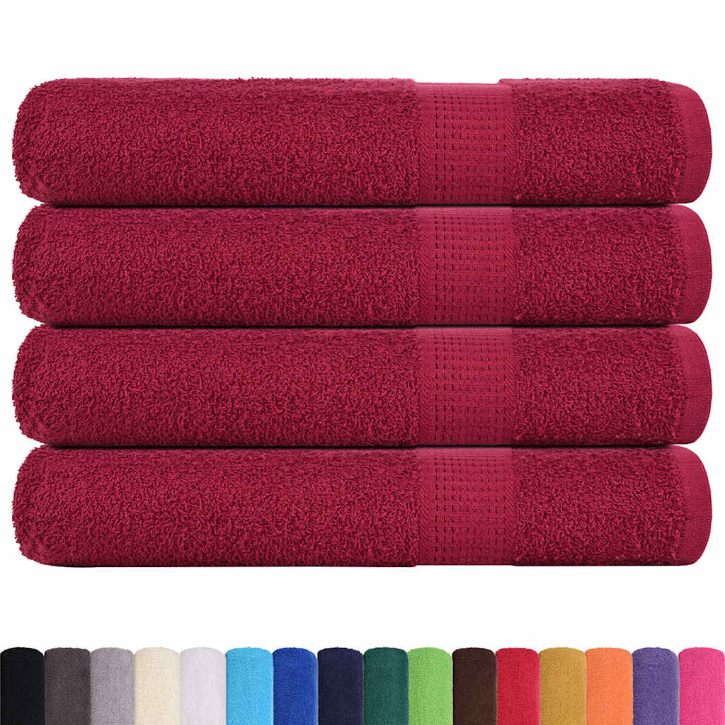 Handtücher FROGN 4 Stk. Bordeaux 100x200 cm 360 g/m²