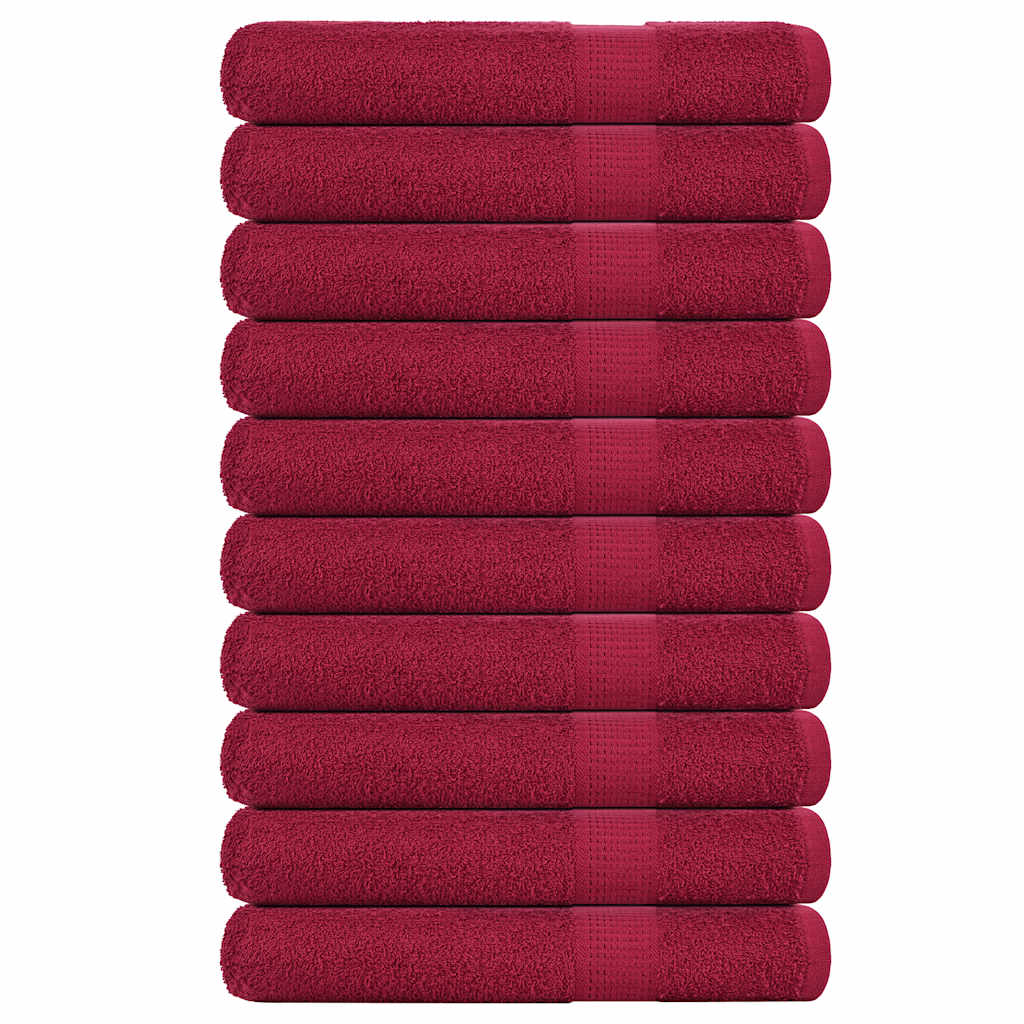 Handtücher FROGN 10 Stk. Bordeaux 100x200 cm 360 g/m²