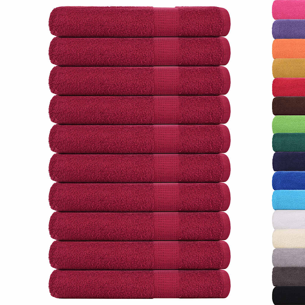 Handtücher FROGN 10 Stk. Bordeaux 100x200 cm 360 g/m²