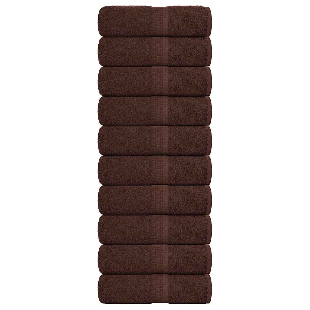 Gästetücher FROGN 10 Stk. Braun 30x50 cm 360 g/m²