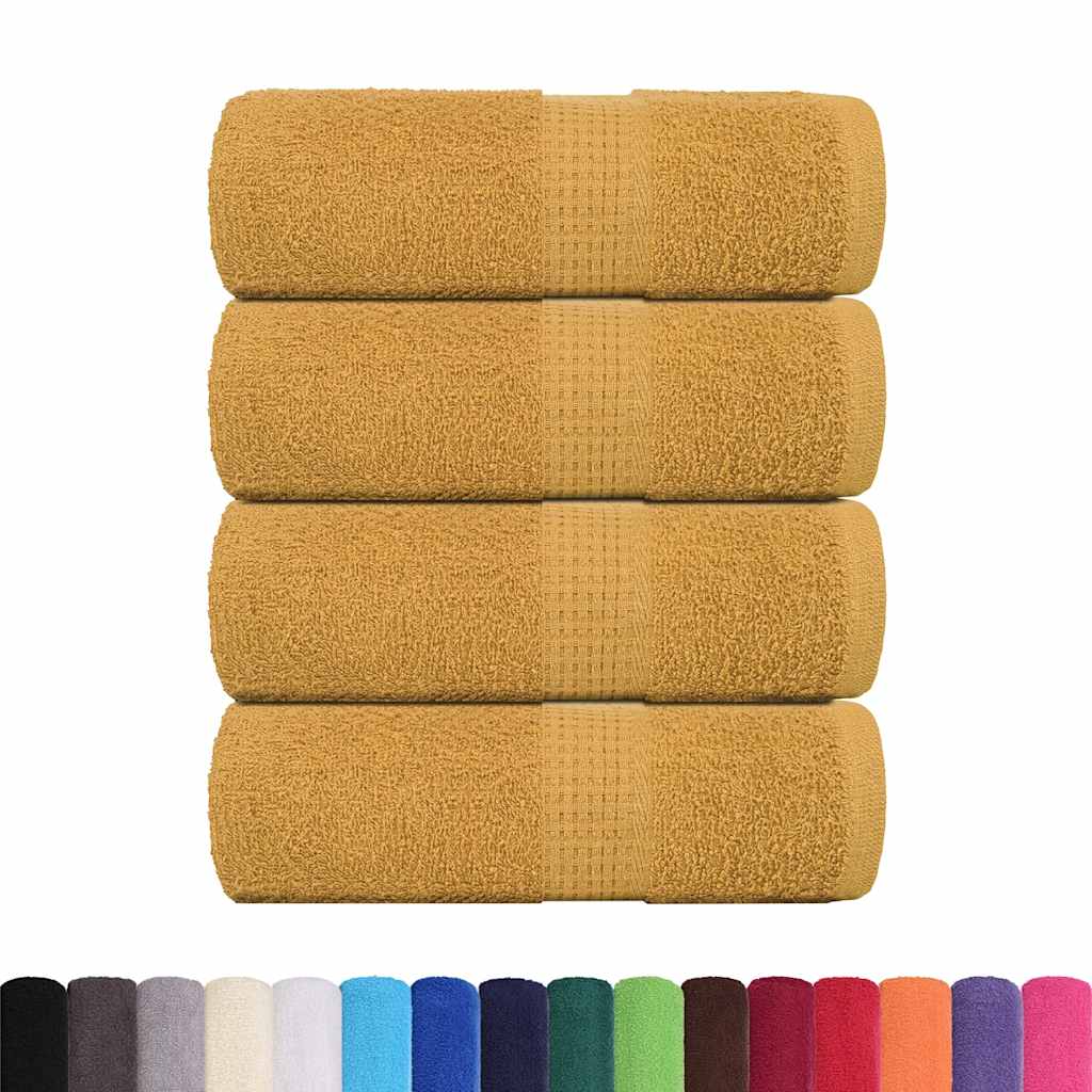 Gästetücher FROGN 4 Stk. Gold 30x50 cm 360 g/m²
