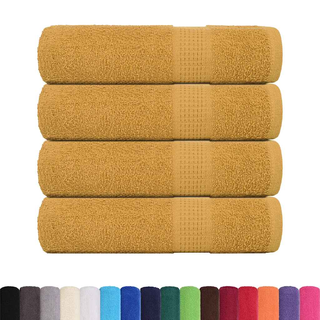 Badetücher FROGN 4 Stk. Gold 100x150 cm 360 g/m²
