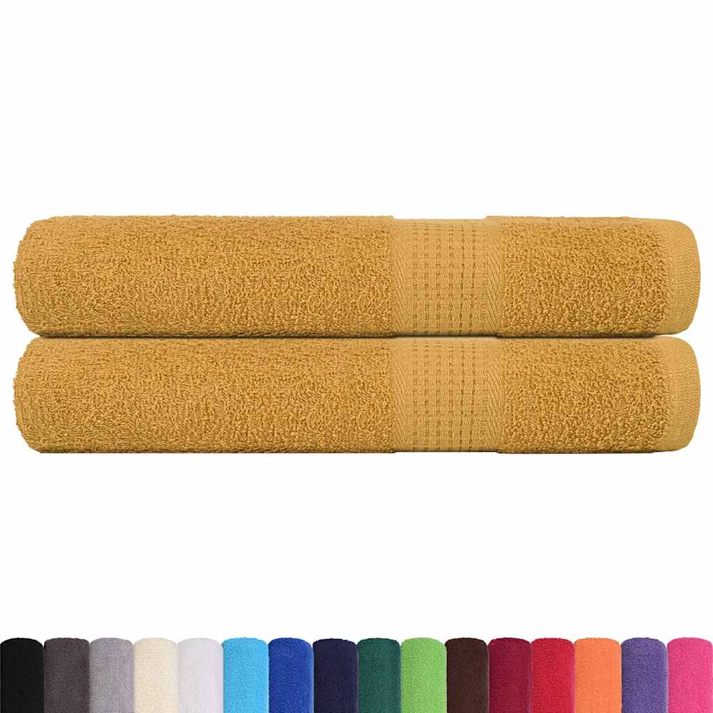 Saunatücher FROGN 2 Stk. Gold 80x200 cm 360 g/m²