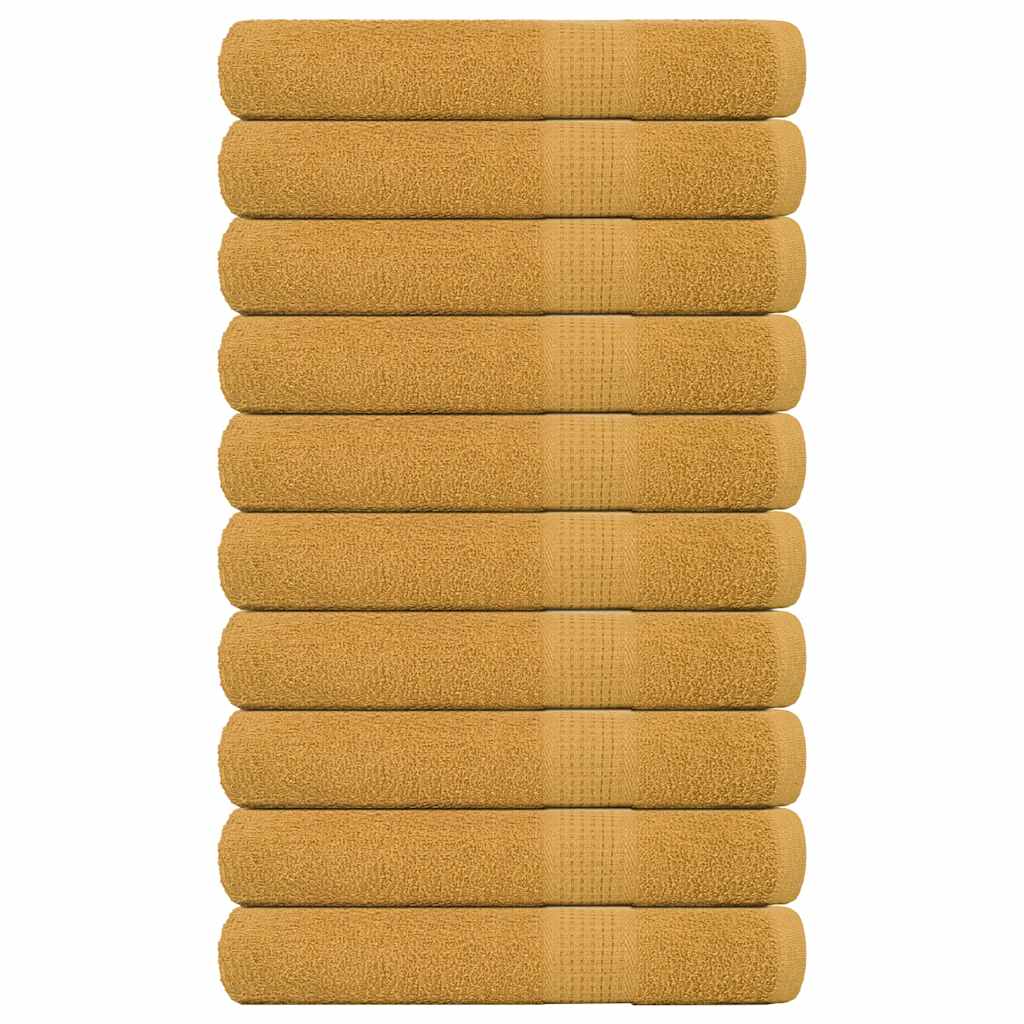 Handtücher FROGN 10 Stk. Gold 100x200 cm 360 g/m²