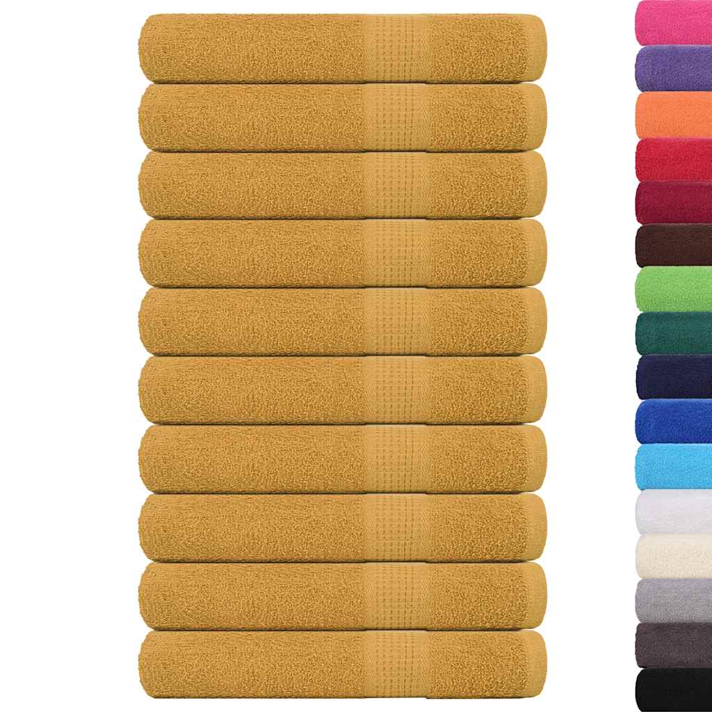 Handtücher FROGN 10 Stk. Gold 100x200 cm 360 g/m²