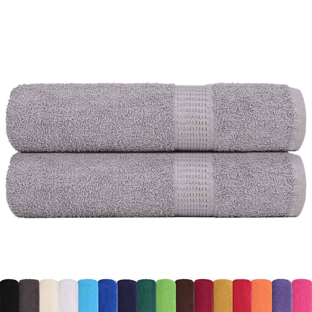 Badetücher FROGN 2 Stk. Grau 100x150 cm 360 g/m²