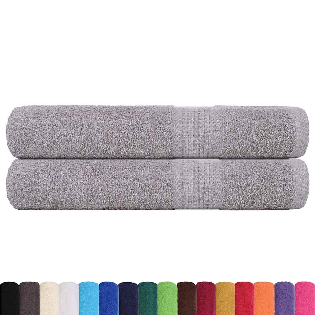 Saunatücher FROGN 2 Stk. Grau 80x200 cm 360 g/m²