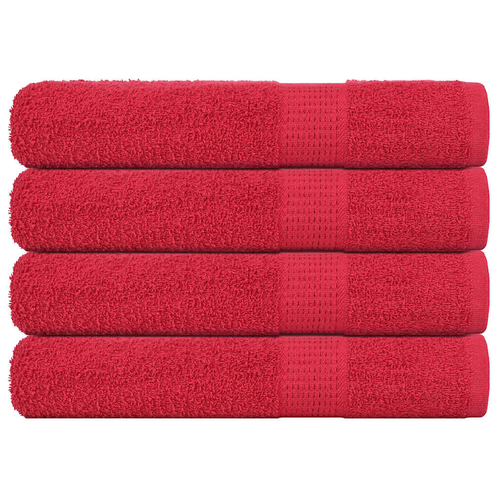 Saunatücher FROGN 4 Stk. Rot 80x200 cm 360 g/m²