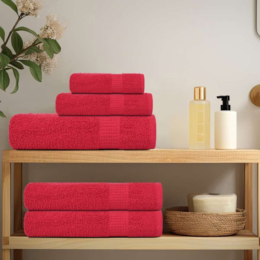 Saunatücher FROGN 4 Stk. Rot 80x200 cm 360 g/m²